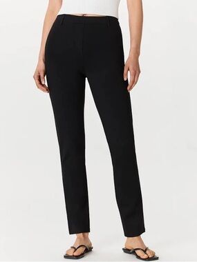 NWT Quince Ultra-Stretch Ponte Straight Leg Pants Black Size S